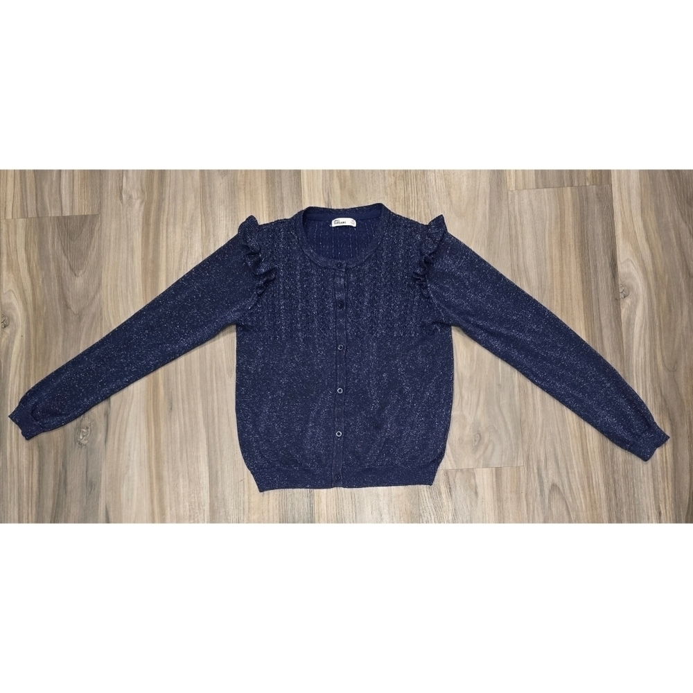Epic Threads Girls Cardigan Sweater Size XL  Navy Sparkle